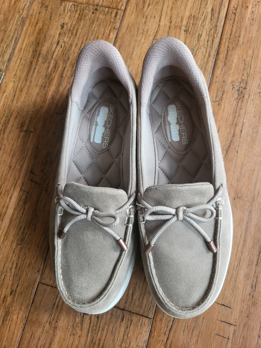 Skechers Women’s Taupe Slip-On Moccasins